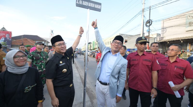 Ridwan Kamil Resmikan Jalan Cibarusah-Cikarang dengan Nama KH. R. Ma’mun Nawawi