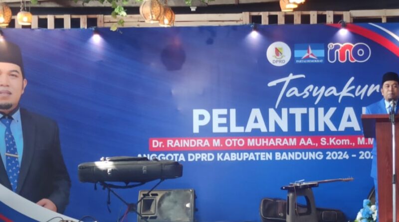 DR.H.Raindra M Oto Muharam.S.KOM.M.M.Telah Dilantik Sebagai Anggota DRPD Kab Bandung