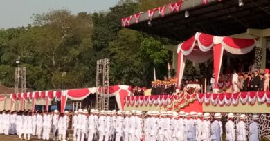 Upacara HUT RI Ke-80 Tingkat Kota Cimahi Berlangsung Khidmat.