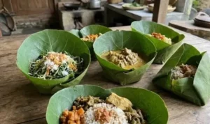 Daun daun Pembungkus Makanan Pengganti Plastik