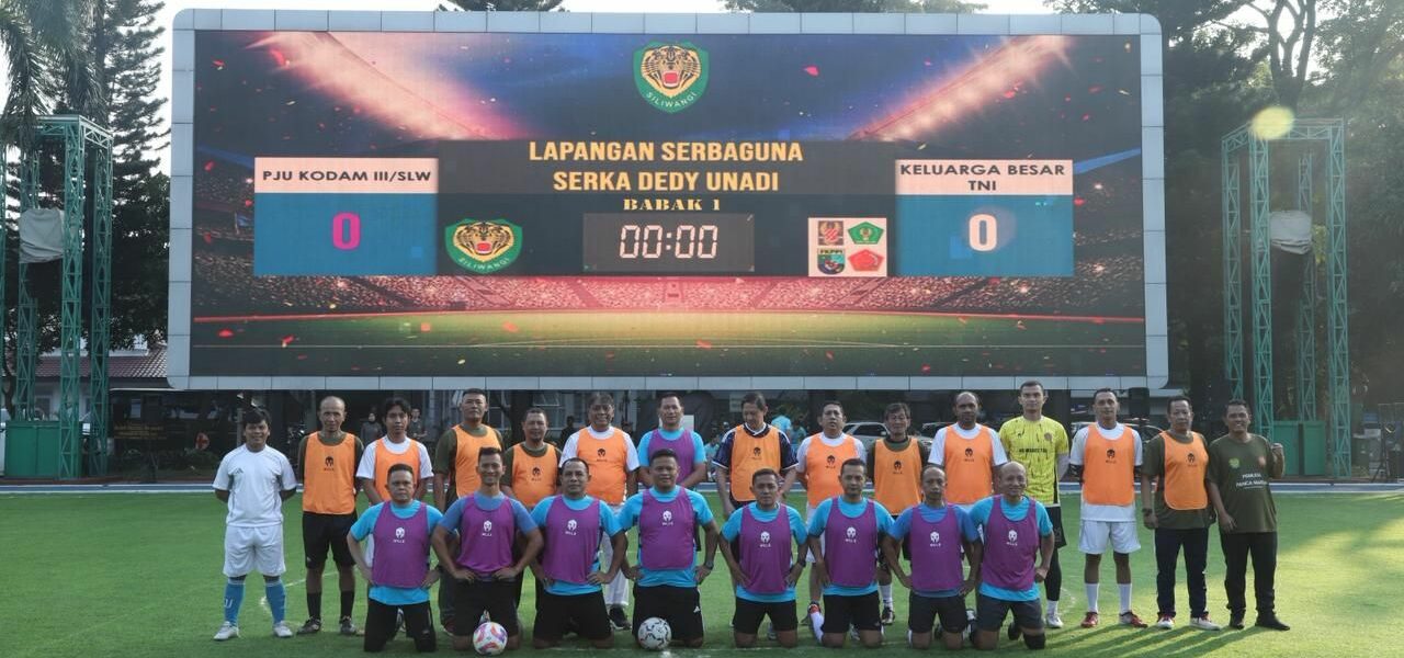 PJU Kodam III/Siliwangi dan Keluarga Besar TNI Perkuat Soliditas melalui Mini Soccer